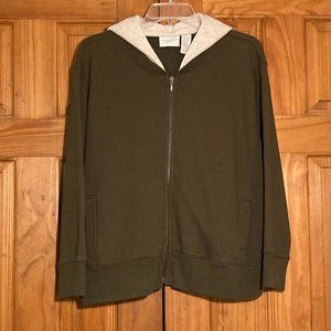 NWOT Vintage Liz Claiborne Zipper Hooded Sweatshirt Jacket Size MP